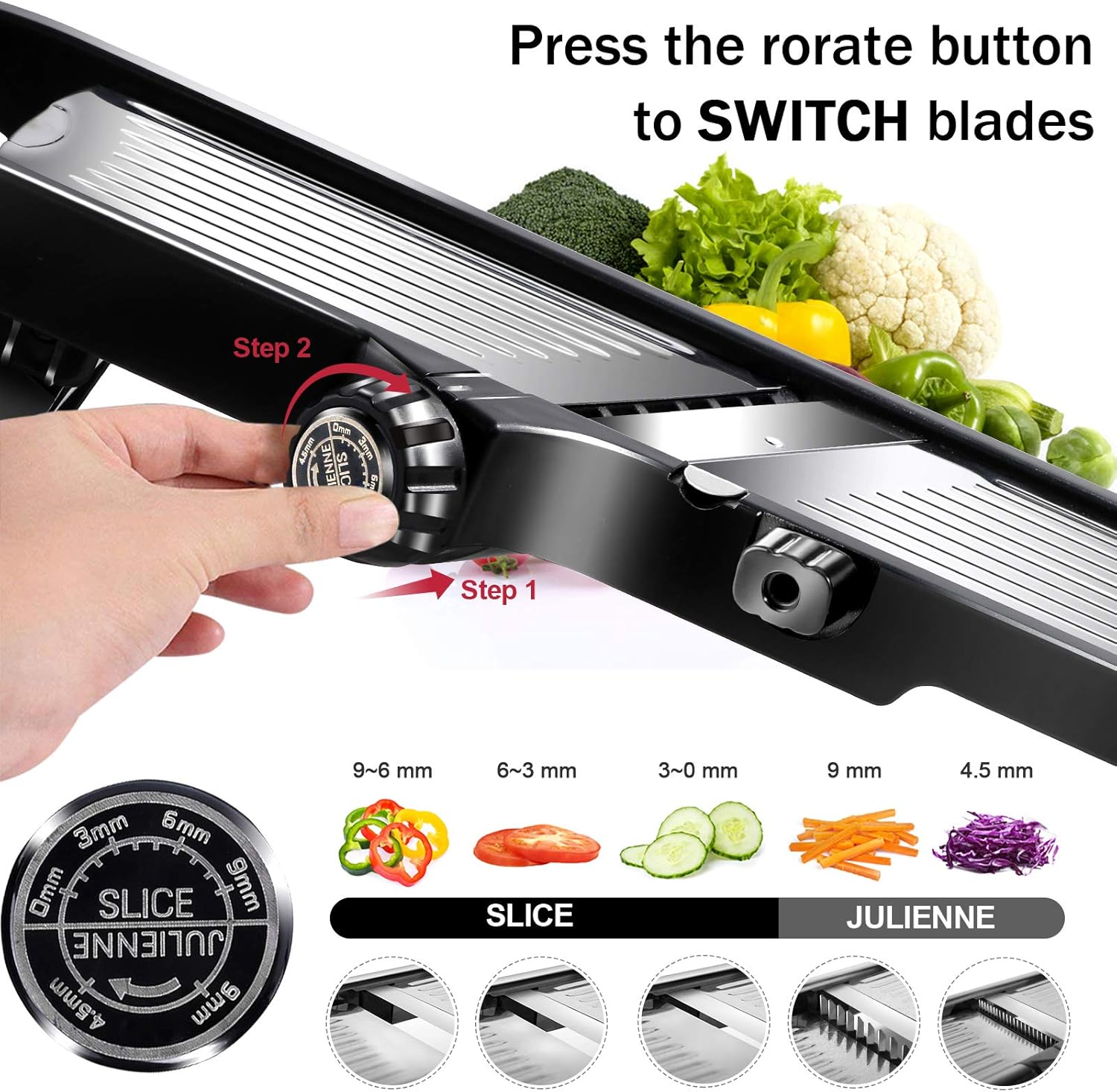 Masthome Adjustable Mandoline Slicer