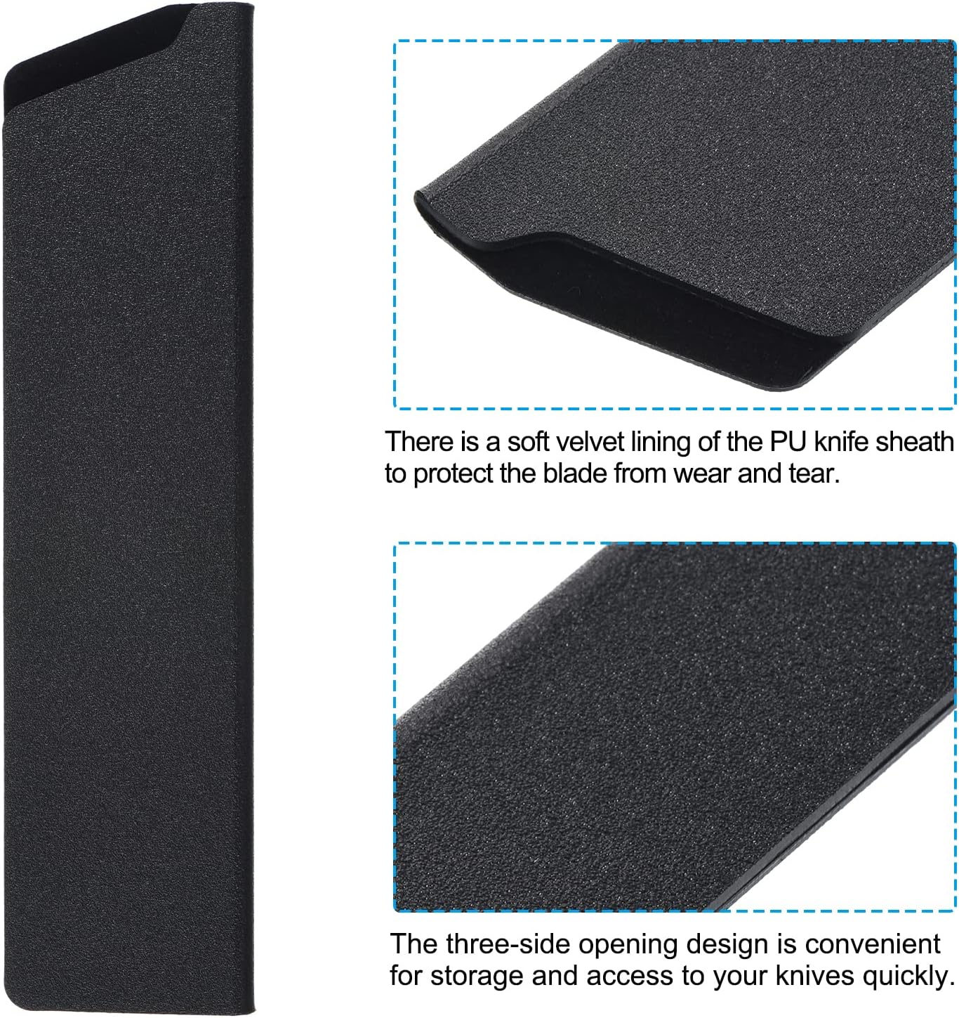 PATIKIL 2-Piece Knife Protector for 8 Chef Knife Black