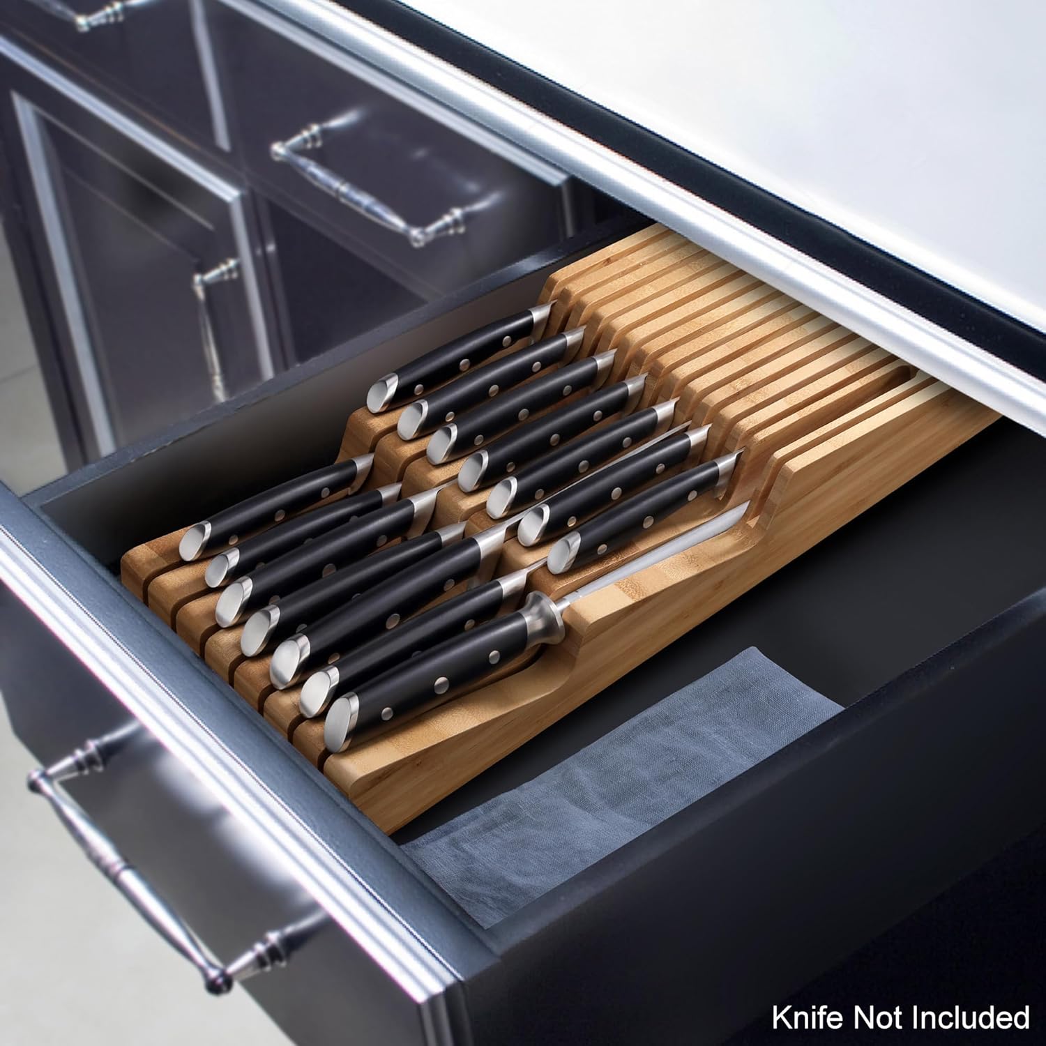 Cangshan Bamboo 15-Slot In-Drawer Knife Organizer