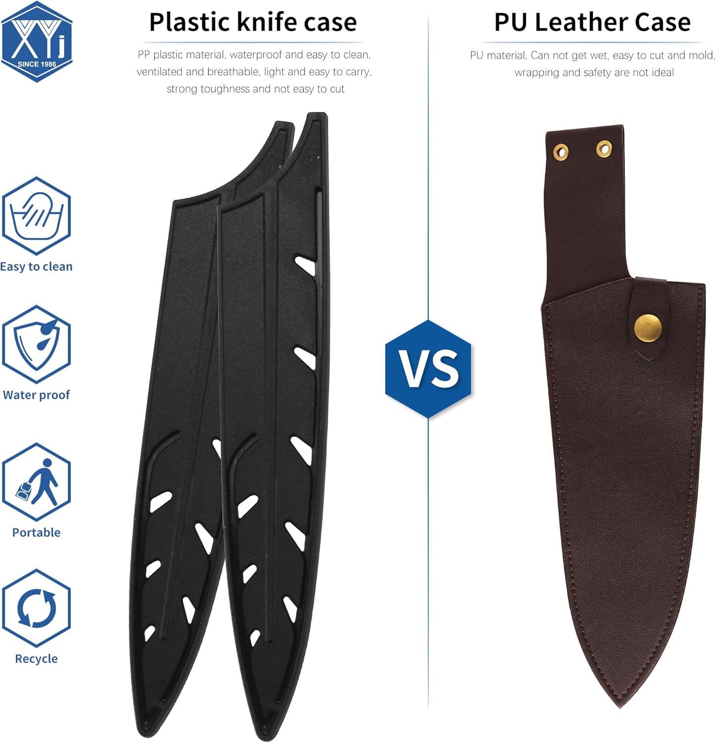 Safety Knife Edge Guards Set for 8-inch Slicing Knives