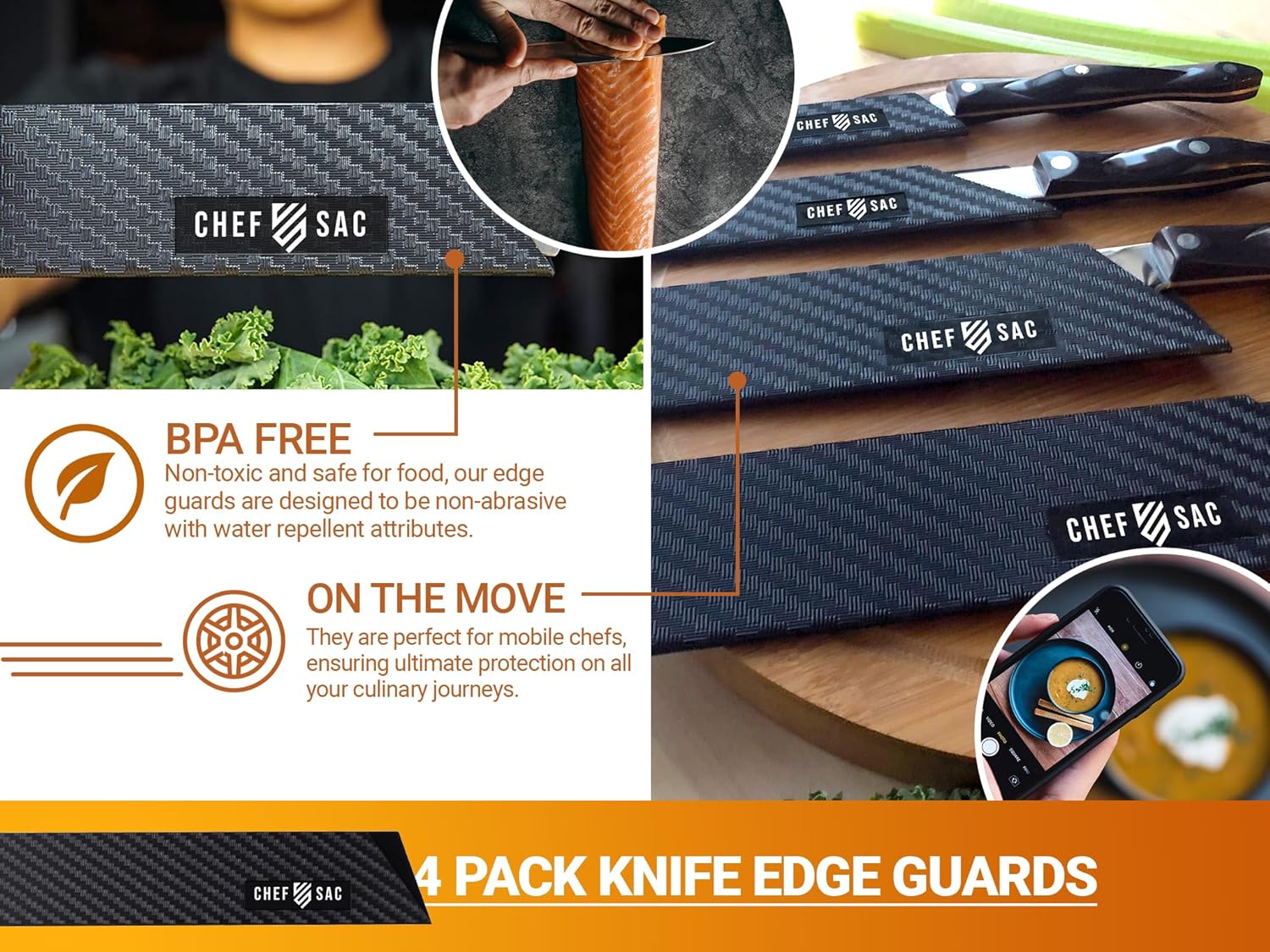 Chef Sac Knife Edge Guards