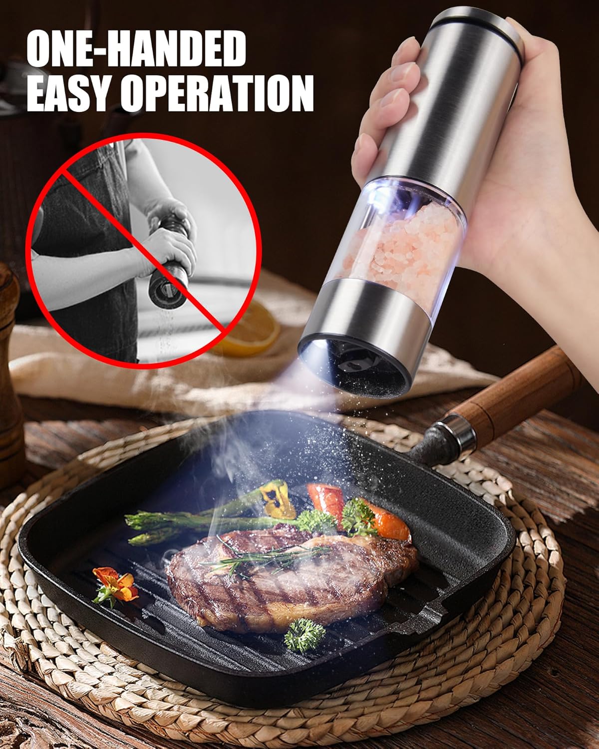 GIVEBEST RECHARGABLE ELECTRIC SALT AND pepper GRINDERS