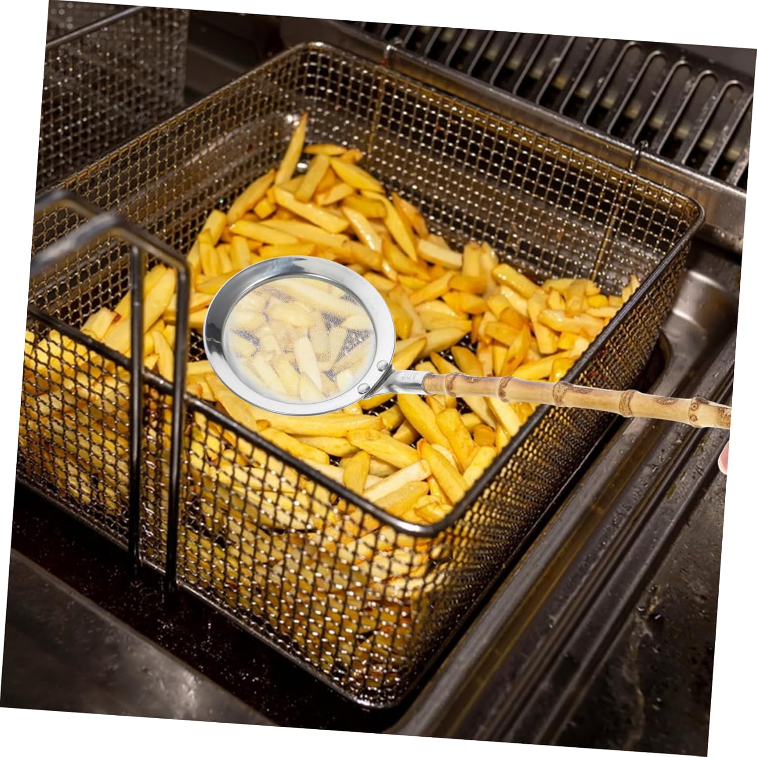 VINTORKY 304 Stainless Steel Fine Mesh Colander with Handle