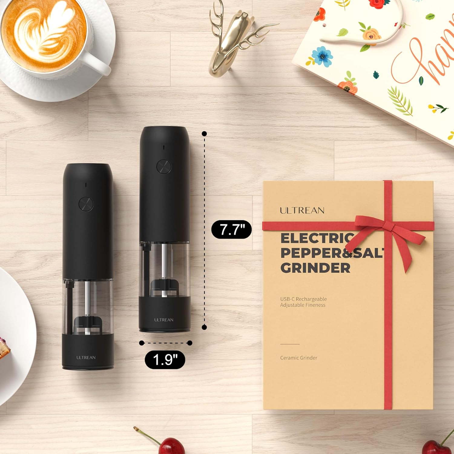 Experience the perfect blend Ultimate Electric Salt and Pepper Grinder Set 2-Pack