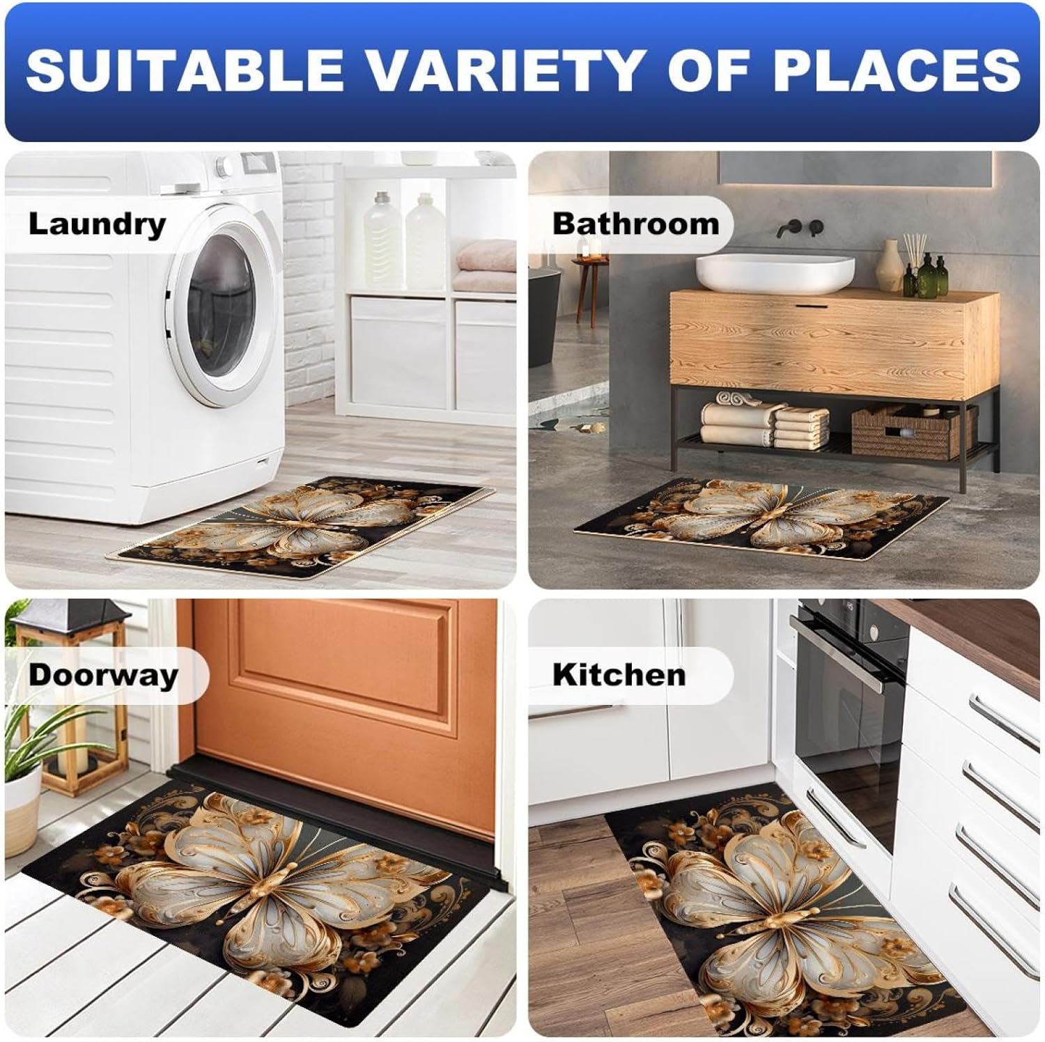 Anti-Fatigue Kitchen Mat for Sink Office Laundry