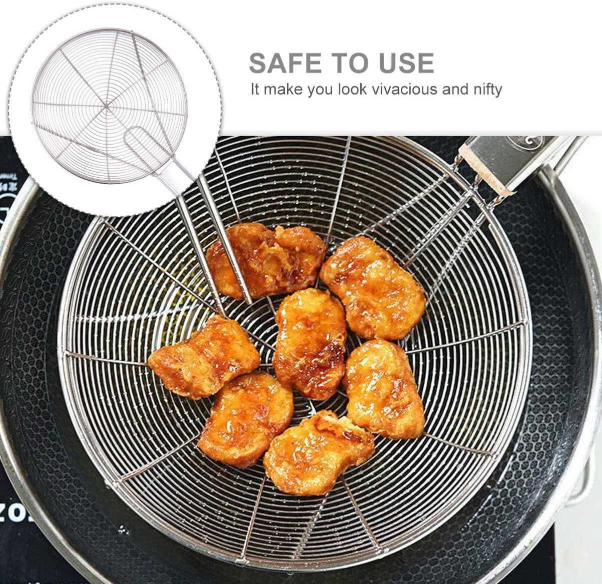 Hemoton Fried Food Basketpered Skimmer Set