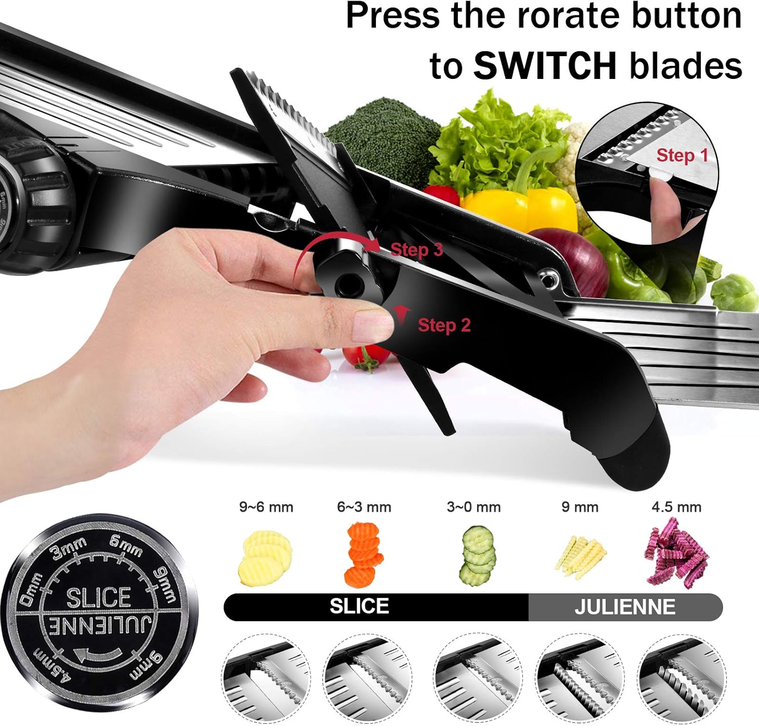 Masthome Adjustable Mandoline Slicer