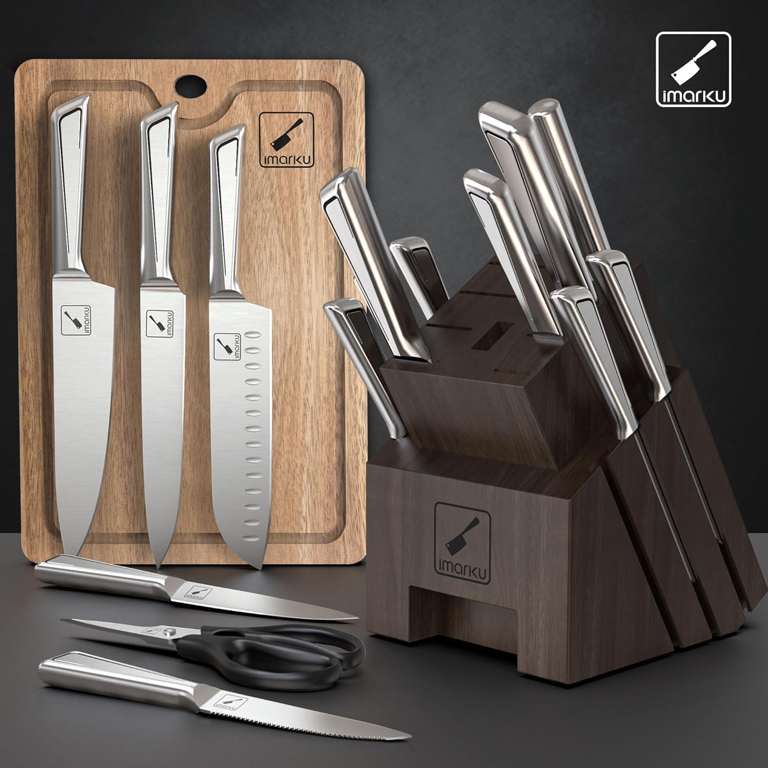 Imarku 16-Piece Kitchen Knife Set