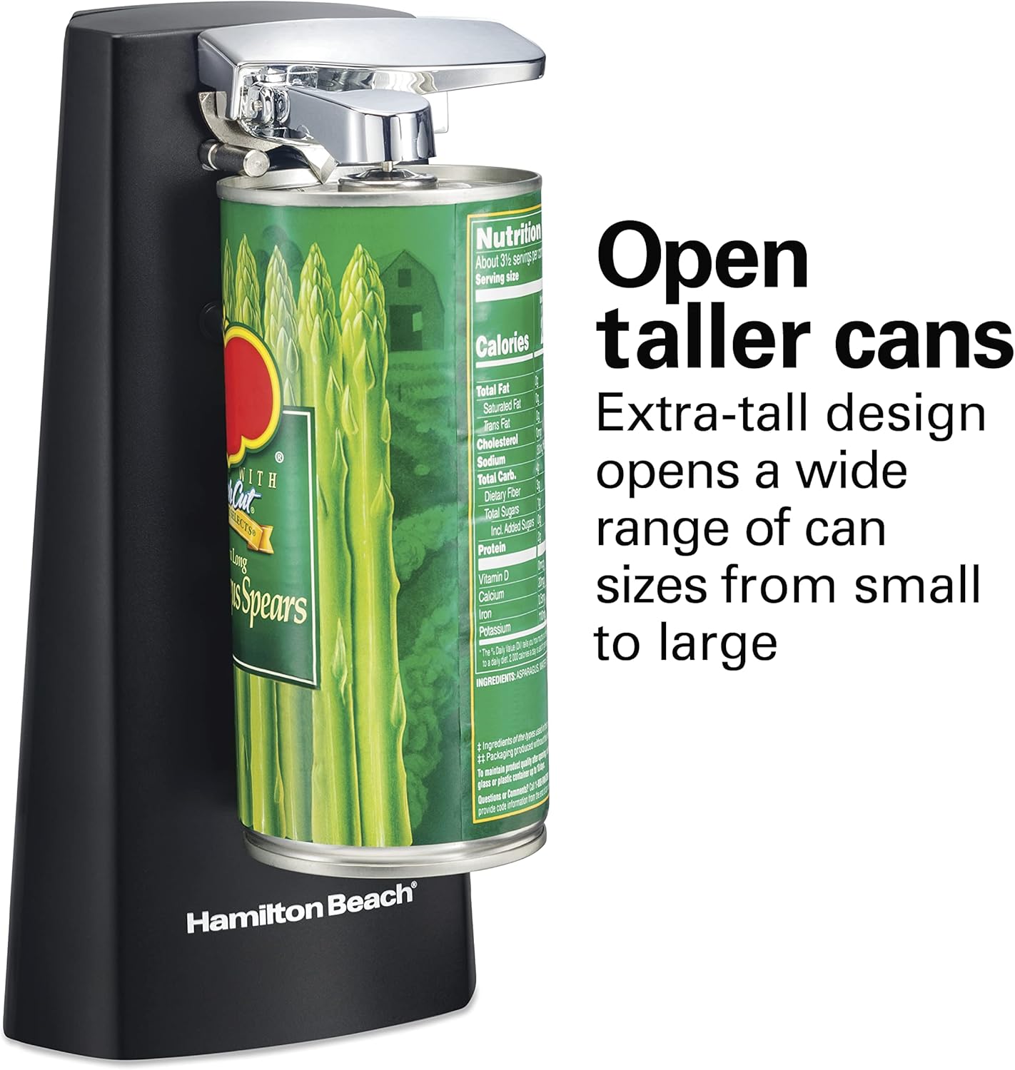 Hamilton Beach Extra-Tall Electric Can Opener with Easy-Clean Lever Sharpener