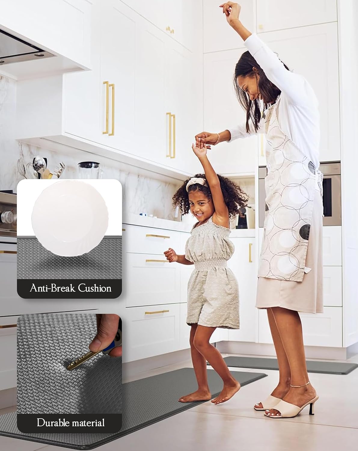 Homergy Anti Fatigue Kitchen Mats Set 2
