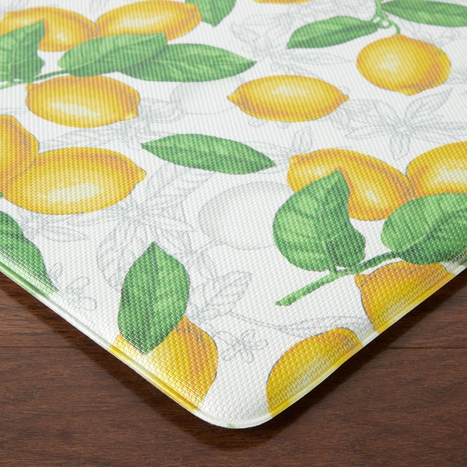 Martha Stewart Bloomfield Lots of Lemons Anti-Fatigue Kitchen Mat WhiteYellow 18x30