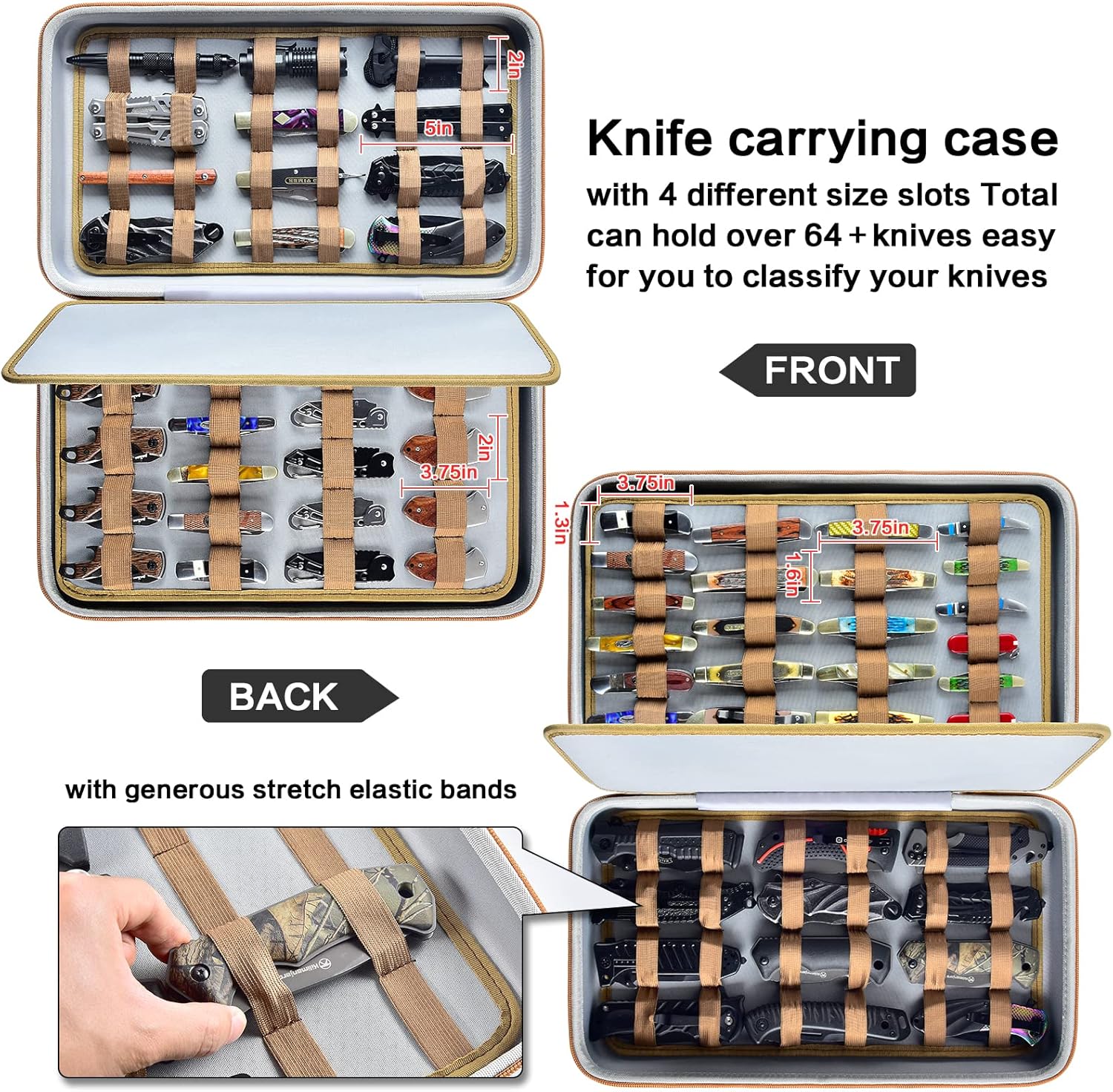 Boobowl Butterfly Knife Display Case for Pocket Knives