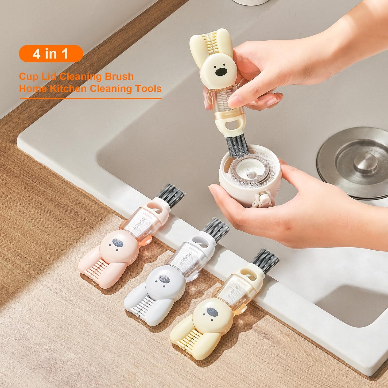 All-in-One Cup Lid Cleaning Set for Easy Cleaning Storage