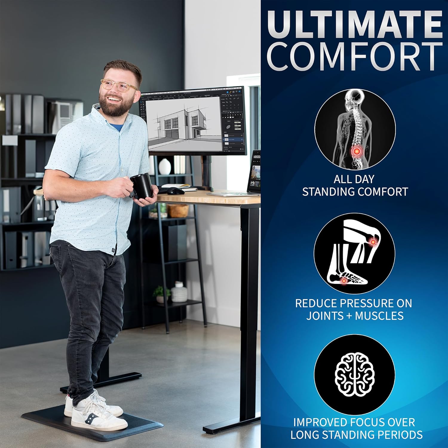 VIVO Anti-Fatigue Standing Mat