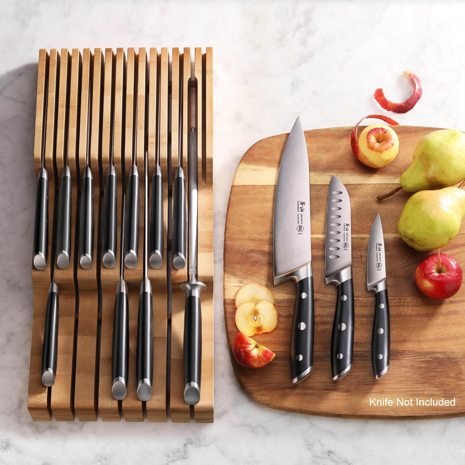 Cangshan Bamboo 15-Slot In-Drawer Knife Organizer
