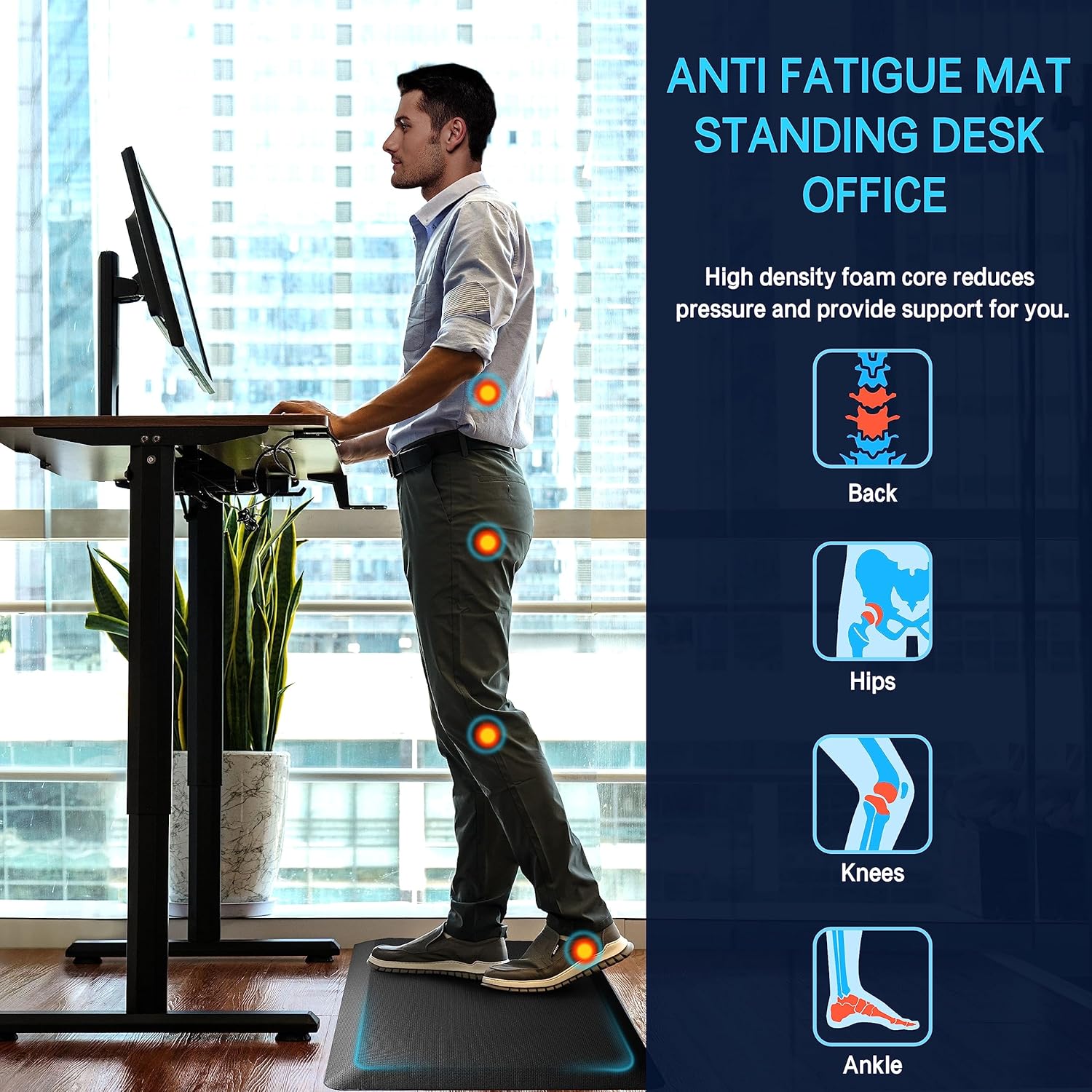 Perfect Anti-Fatigue Standing Mat for Office Kitchen