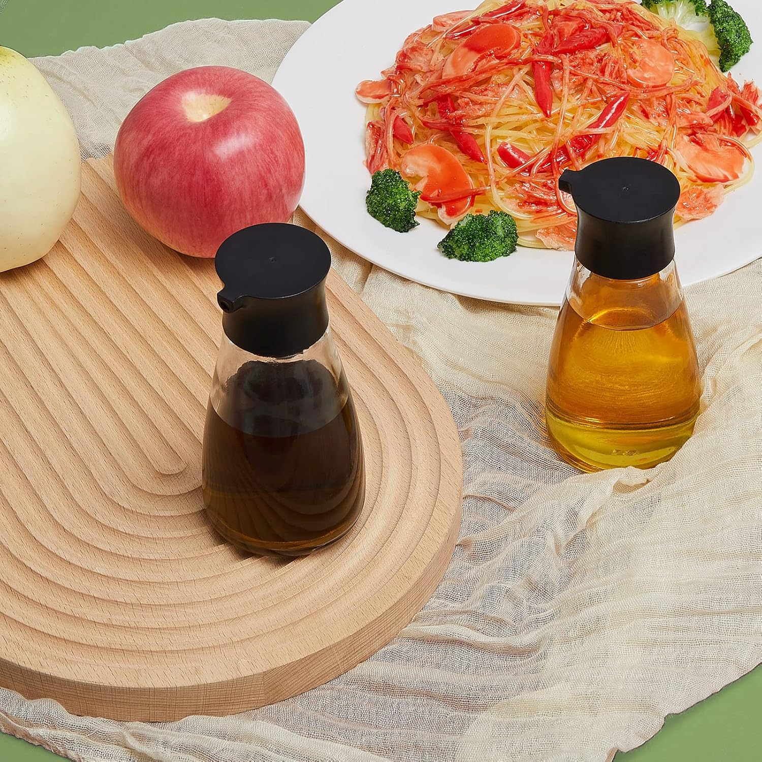 High-Quality Glass Soy Sauce Dispenser Set for Kitchen Use