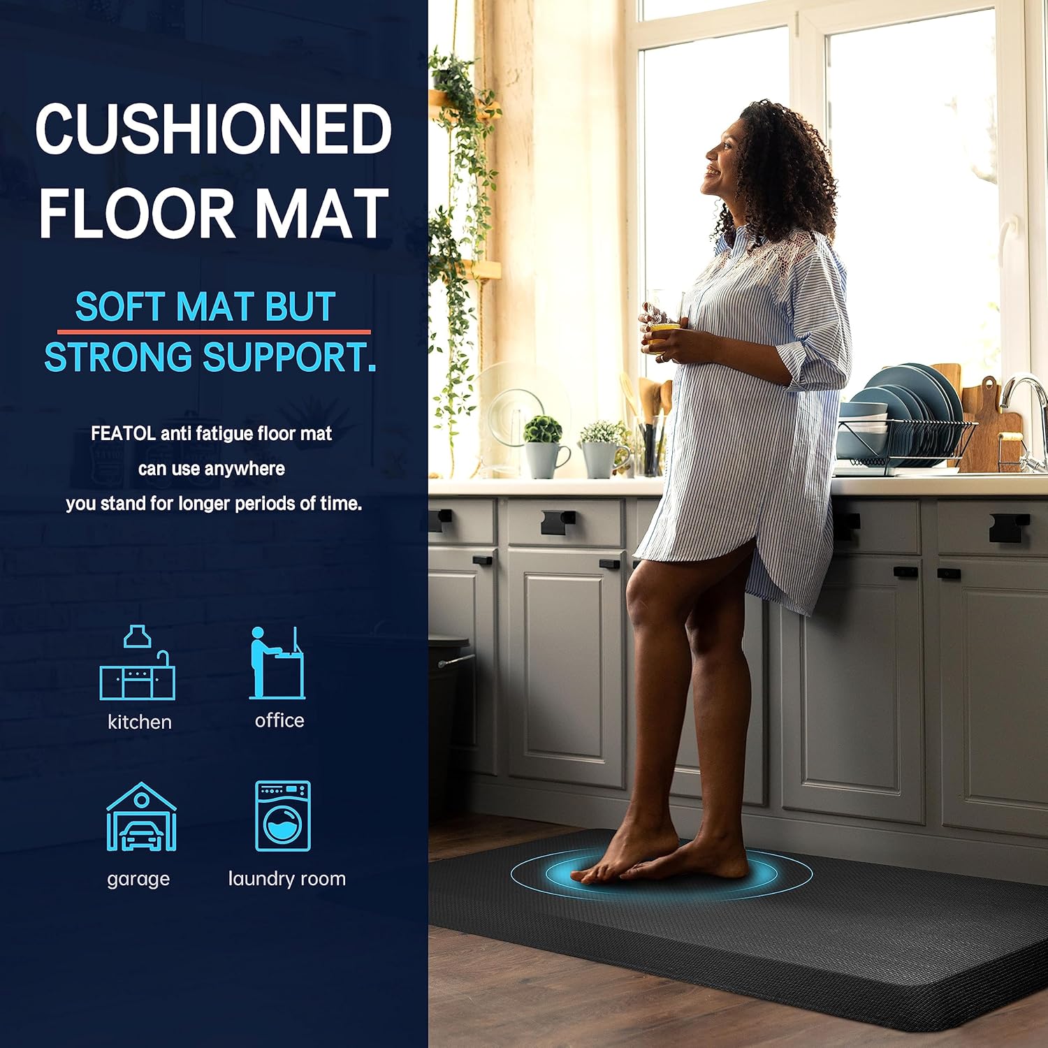 Perfect Anti-Fatigue Standing Mat for Office Kitchen