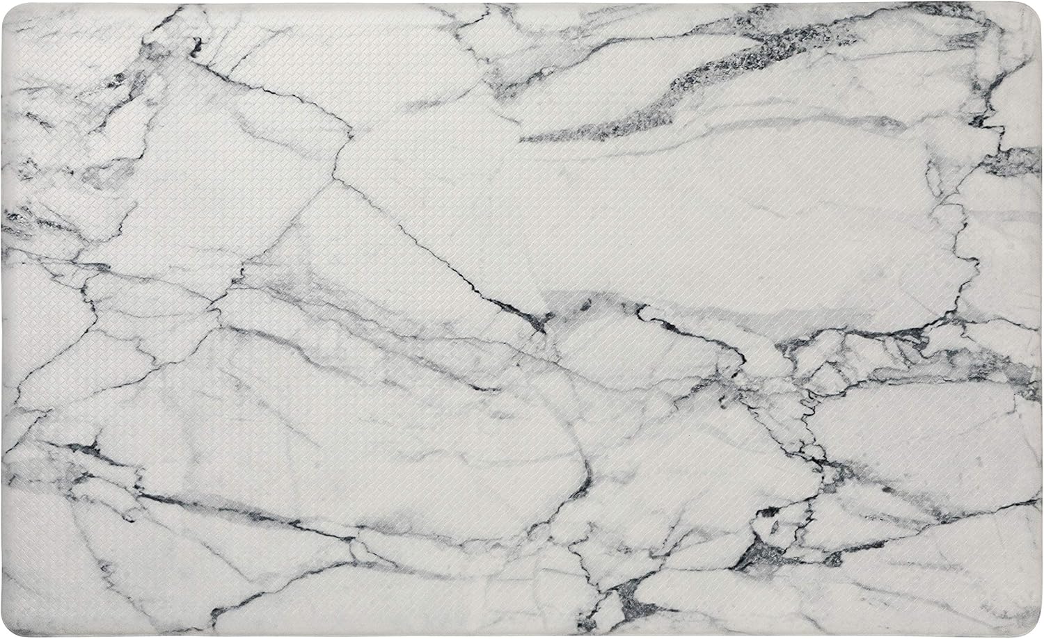Cozy Anti-Fatigue Kitchen Mat Marble White 20 x 36